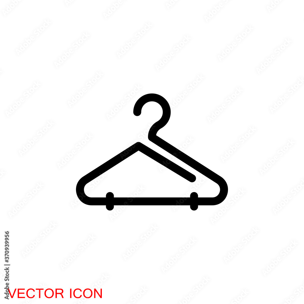 Clothing icon on background. Trousers hanger bag jacket woman shoes dress T-shirt silhouettes