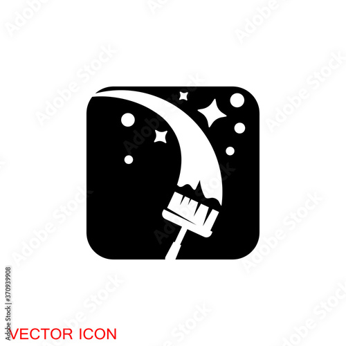 Cleaning icon. Industrial Cleaning Services Risky Cleaner