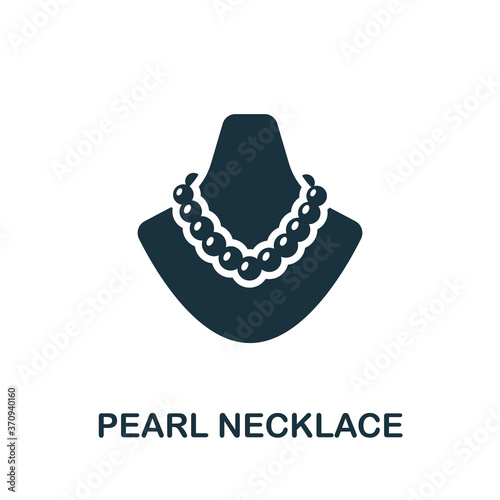 Pearl Necklace icon. Simple element from jewelery collection. Creative Pearl Necklace icon for web design, templates, infographics and more