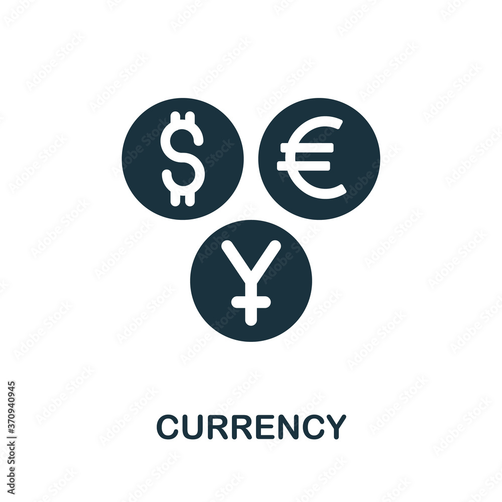 Obraz premium Currency icon. Simple element from investment collection. Creative Currency icon for web design, templates, infographics and more