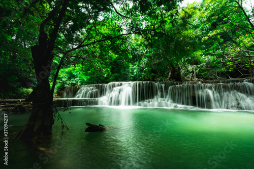 Landscape of Huai Mae Khamin Waterfall in National Park  Kanchanaburi  Thailand
