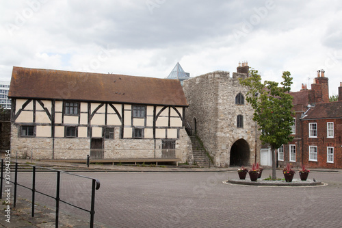 The Westgate Hall and Town Wall at the Westgate in Southampton, Hampshire