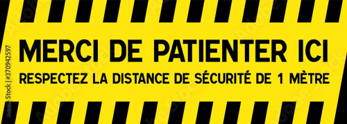 Panneau zone de sécurité / zone de confidentialité / COVID 