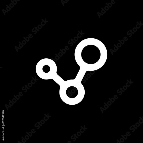 Connection icon, design element. Abstract logo idea for business company. © ironsv