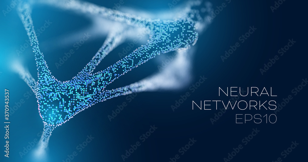 Neural network futuristic background. Future medicine vector ...