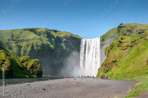 Skogafoss Waterfall Iceland in June