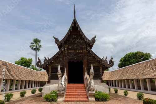 Wat Ton Kain or Ton Kain temple ( Wat Intrarawat ),Ancient temple ,a wooden chapel , Chiangmai, Thailand 