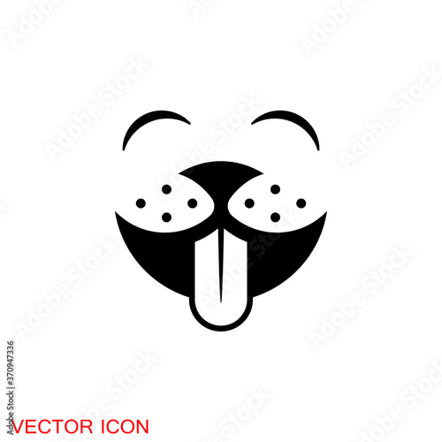 Dog icon. Vector element for your design