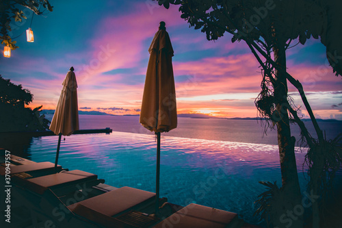 Sunset view in Koh Yao Yai, island in the Andaman Sea between Phuket and Krabi Thailand photo