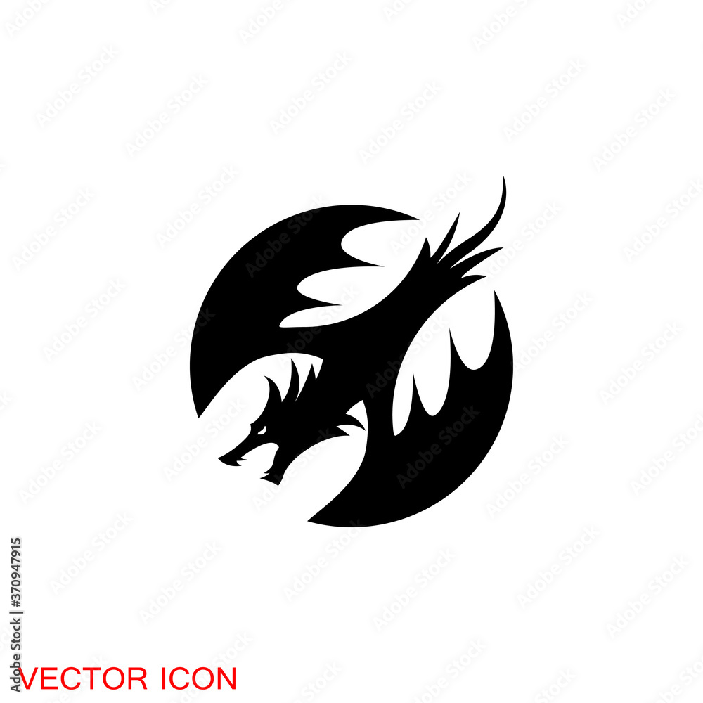 Dragon icon, Dragon logo vector design template, dragon icon. Dragon icon, Dragon logo vector design template, dragon icon.