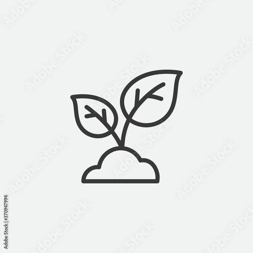 Seedling Modern Simple Vector Icon