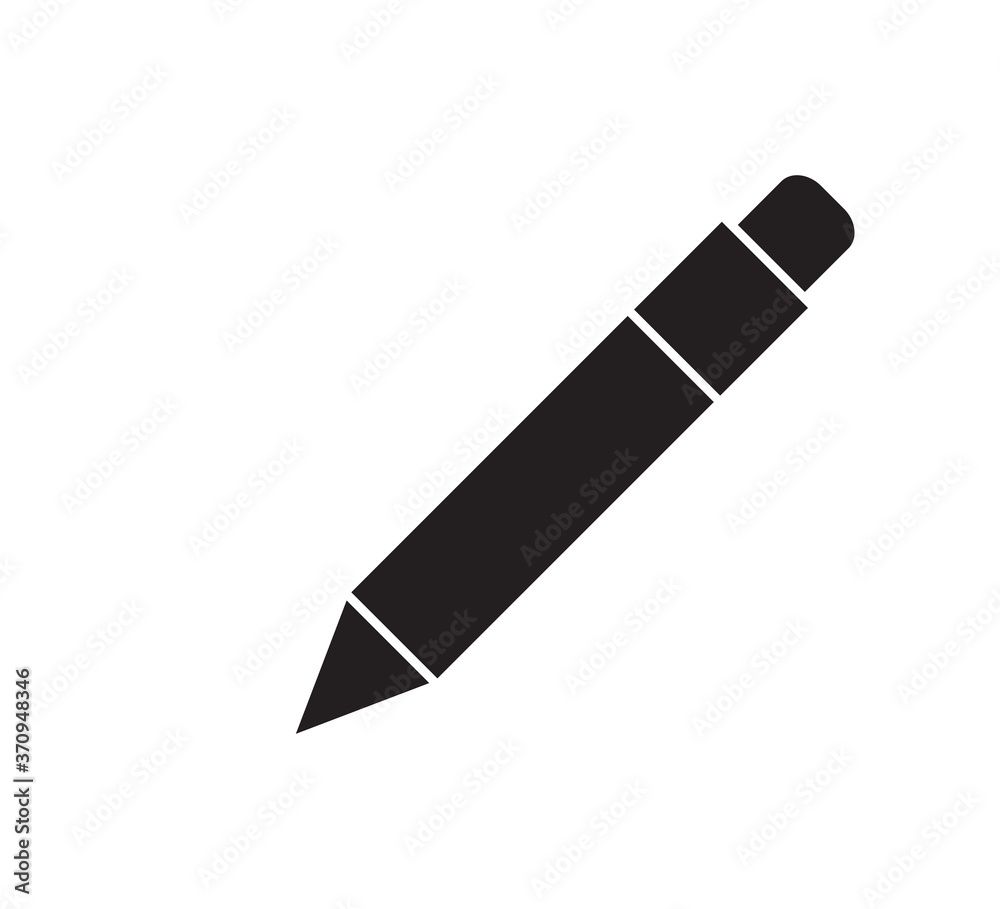 Pencil icon vector logo design template Pencil icon vector logo design template