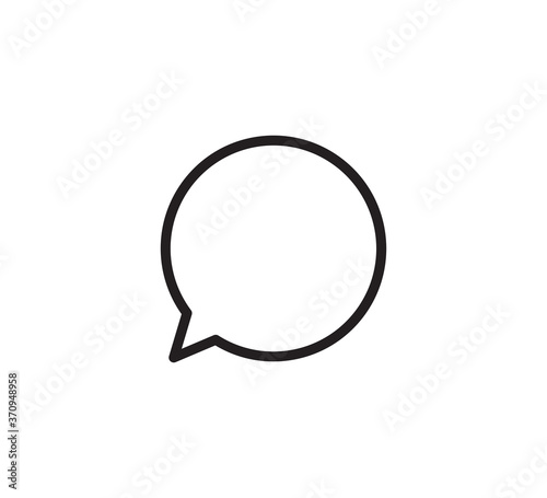 Bubble speech icon vector flat style illustration