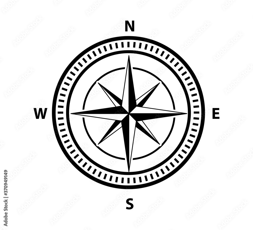 Compass icon vector logo design template flat style Compass icon vector logo design template flat style