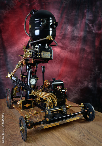 Steam robot on wheels
