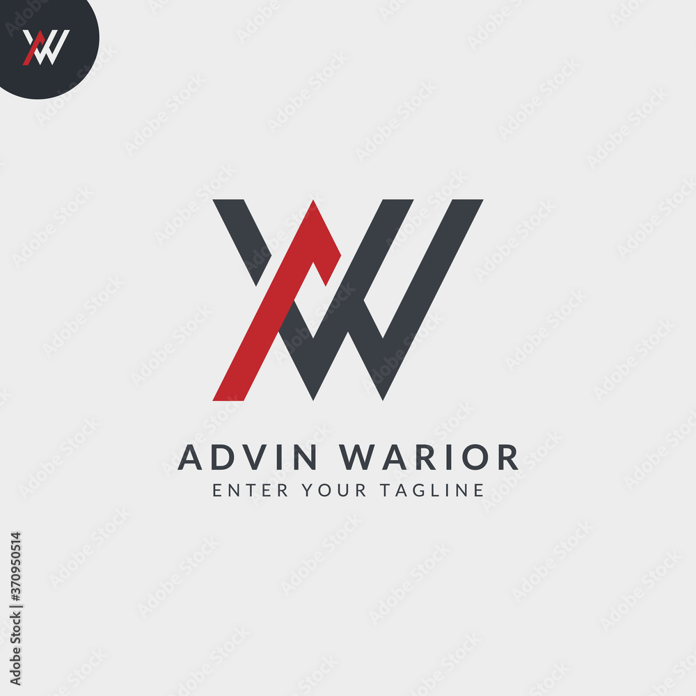 A W Letter Logo Design. Creative Modern AW Letters Icon Illustration ...