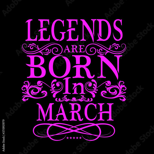 Wallpaper Mural Legends are born in vector printable t-shirt design Torontodigital.ca