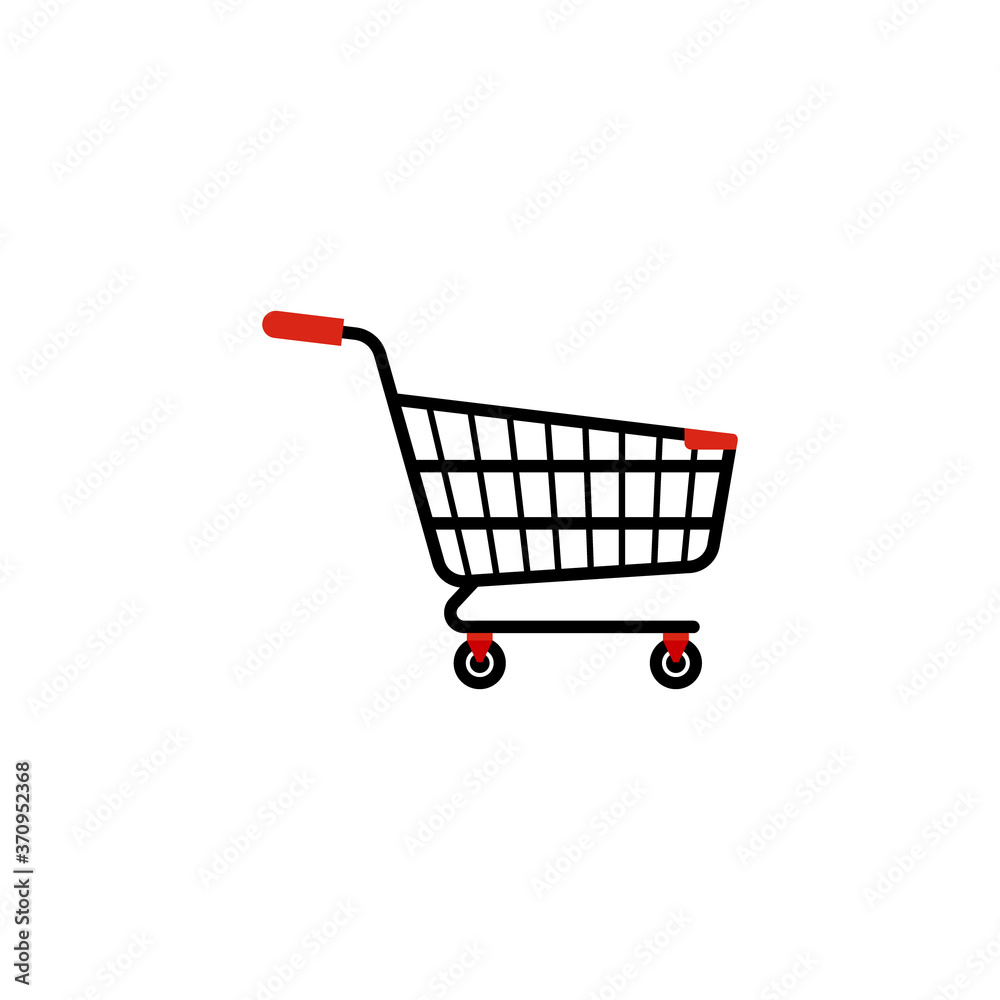 shopping cart in flat style shopping cart in flat style