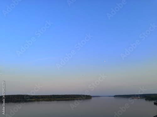 sunset over the river