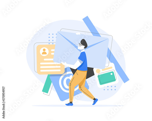Email and messaging,Email marketing campaign,Working process, New email message
