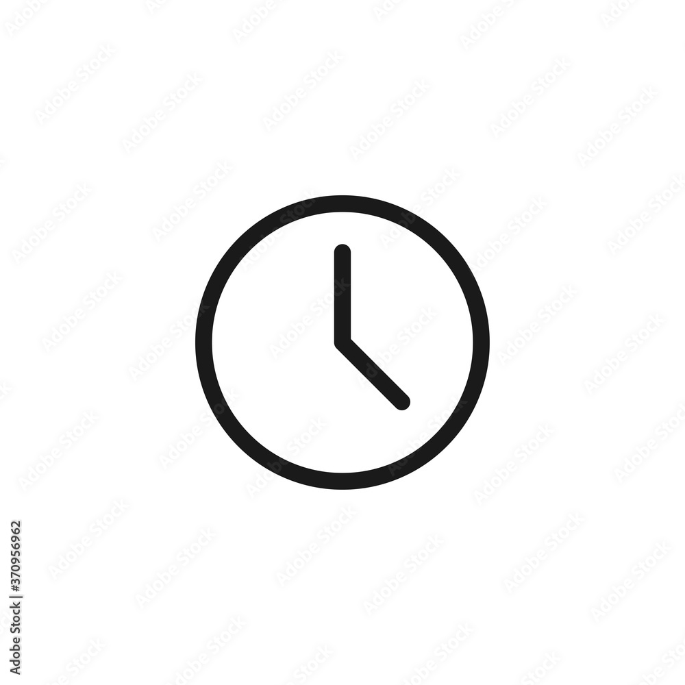 Clock icon. Time symbol modern, simple, vector, icon for website design, mobile app, ui. Vector Illustration Clock icon. Time symbol modern, simple, vector, icon for website design, mobile app, ui. Vector Illustration