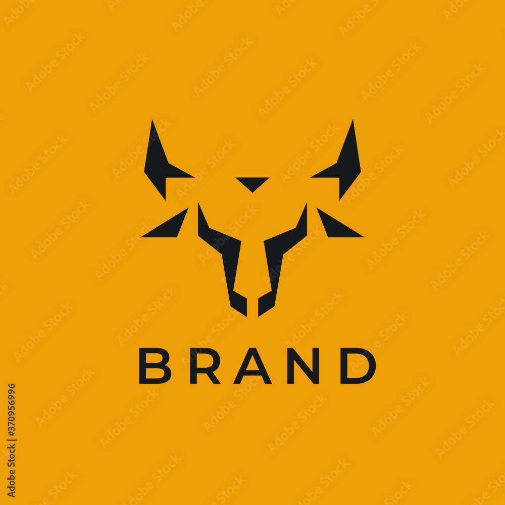 Premium Vector Bull run icon illustration brand identity