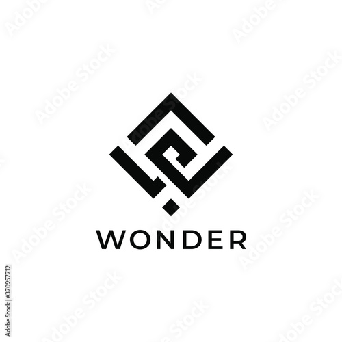 Letter W logo template. Unique modern creative elegant logotype. Vector icon.

