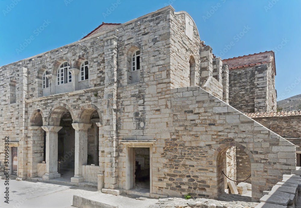 Panagia Ekatontapyliani (also known as the Church of 100 Doors) in Parikia town, on the island of Paros in Greece