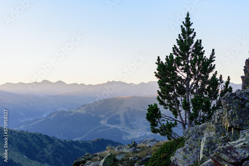 Beautiful mountain landscape in Pyrenees, Andorra photo