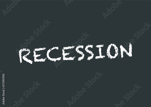 Recession chalkboard vector illustration