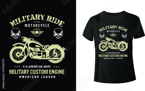 Military ride t shirt design
