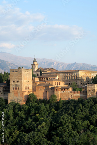 Alhambra fortress palace in Granada, Spain