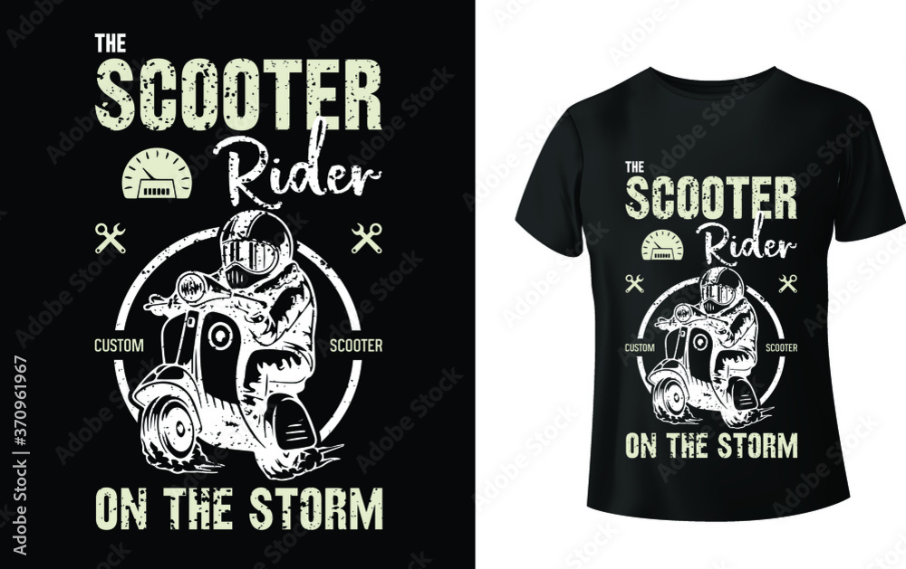 Scooter rider t shirt design Scooter rider t shirt design