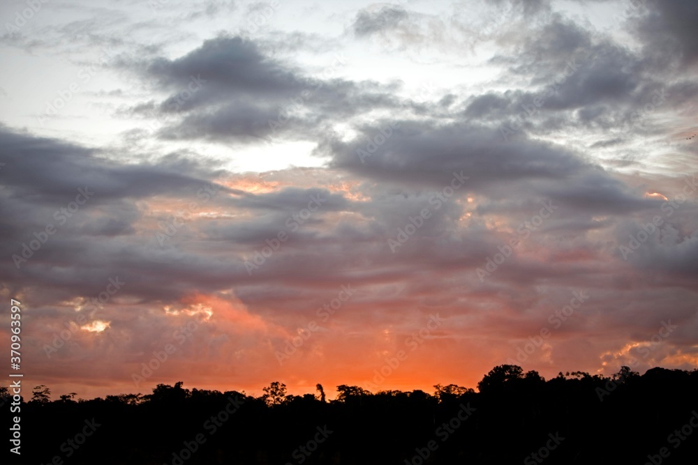 Cloudy Sky on Rainforest, Manu National Park in Peru Cloudy Sky on Rainforest, Manu National Park in Peru