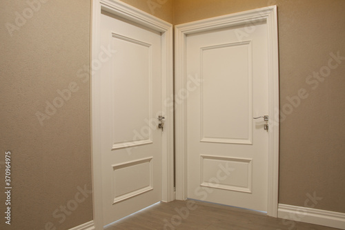 Wooden interior door. New and modern.