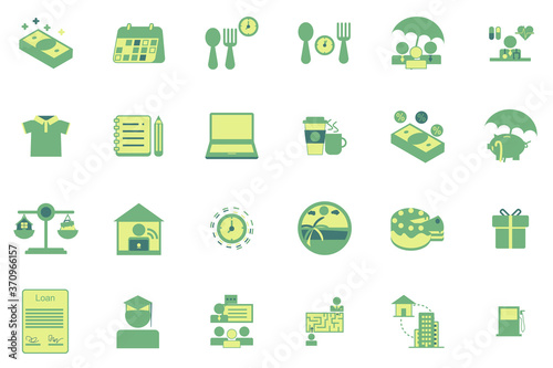 Set of Employee Benefits icons