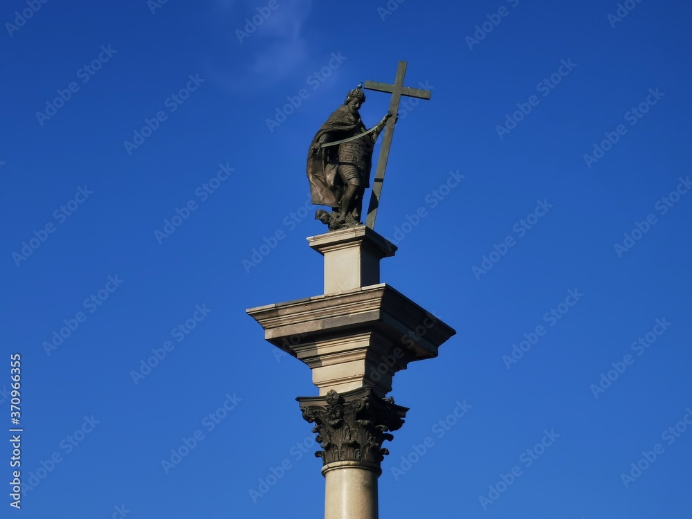 Sigismund column in the Old Town in Warsaw