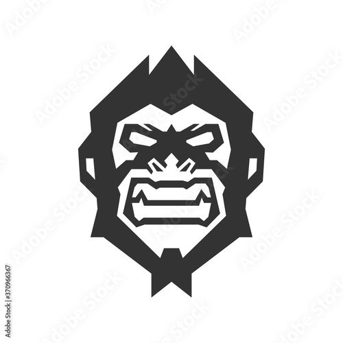 Canvas Print monkey face logo creative concept