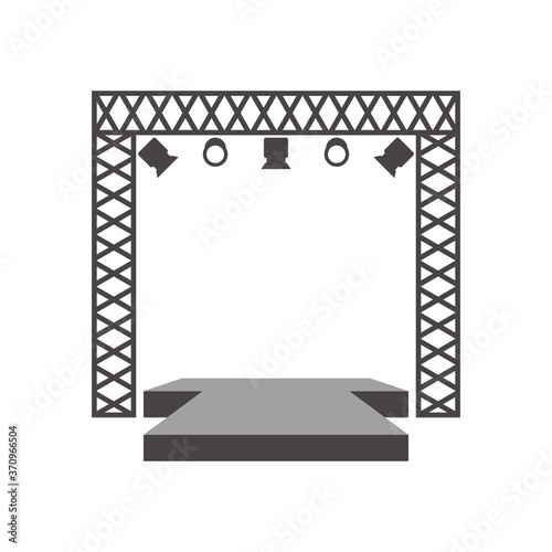 perfomance stage icon symbol clipart