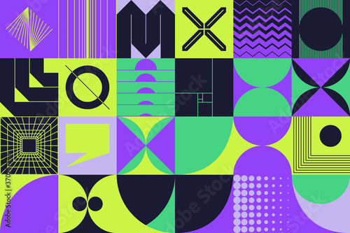 Retro Future Abstract Vector Pattern