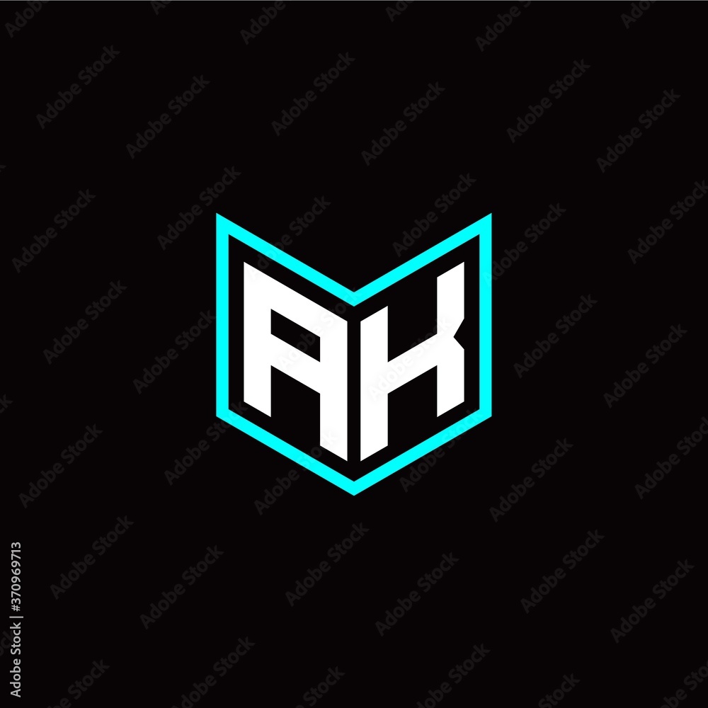 initial A K letter with book style logo template vector initial A K letter with book style logo template vector