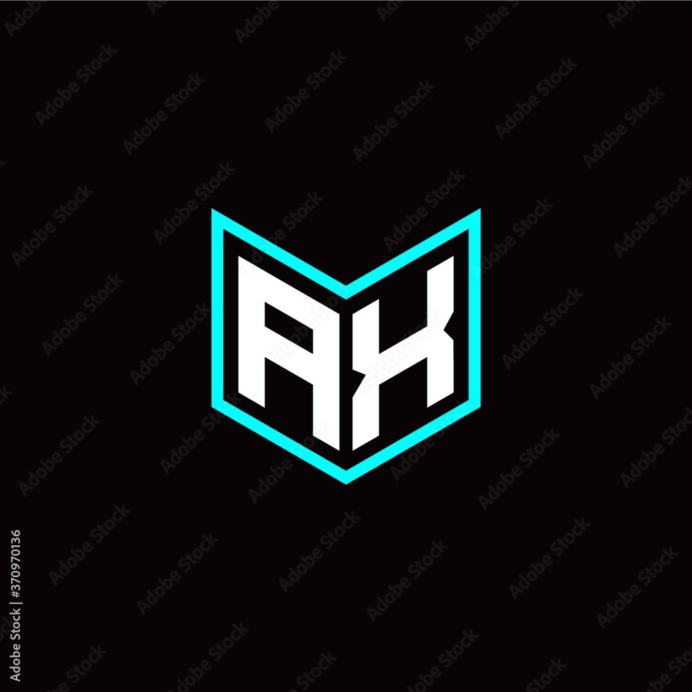 initial A X letter with book style logo template vector initial A X letter with book style logo template vector
