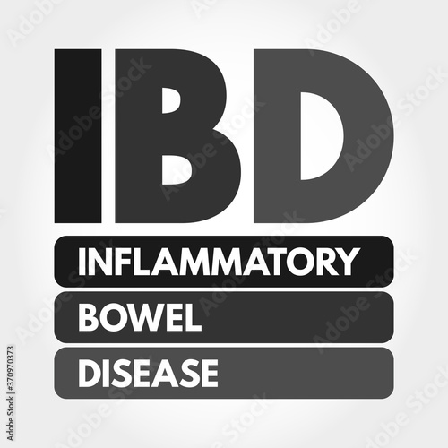 IBD - Inflammatory Bowel Disease acronym, medical concept background