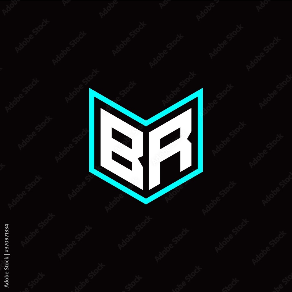 initial B R letter with book style logo template vector initial B R letter with book style logo template vector