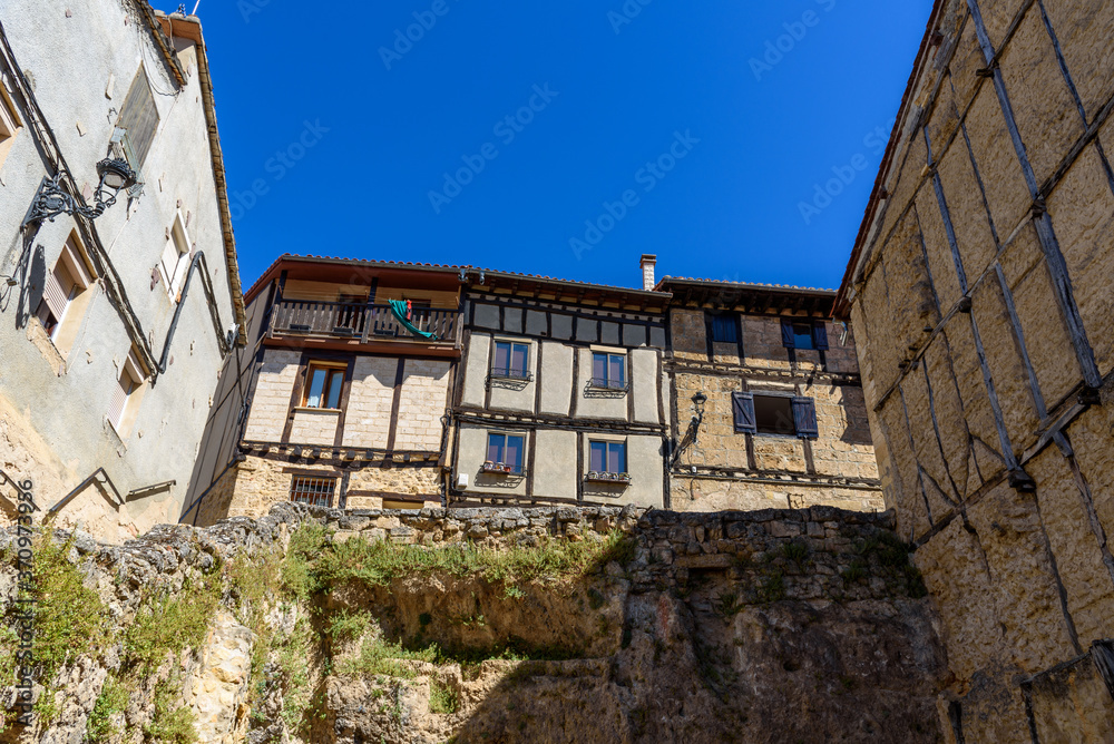Scenic view of medieval village of Frias in Burgos, Spain