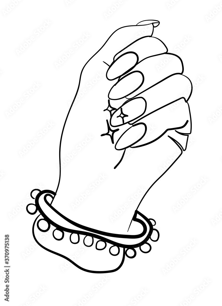 Hand Drawn Pearl Bracelet Sketch Symbol Stock Vector (Royalty Free)  1260015172 | Shutterstock