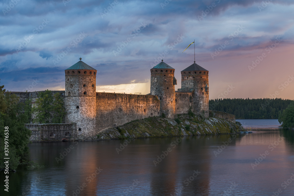 old castle in the evening