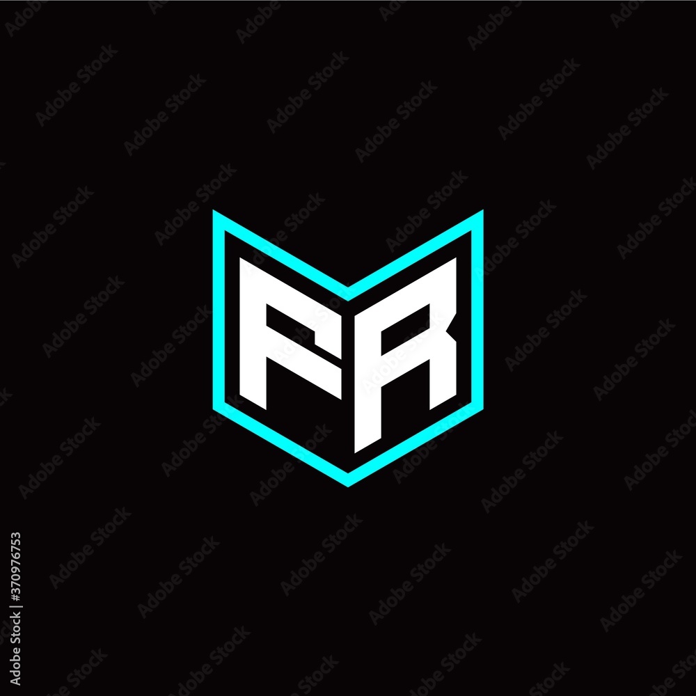 initial F R letter with book style logo template vector initial F R letter with book style logo template vector