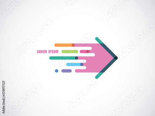 arrow in the movement a color logo