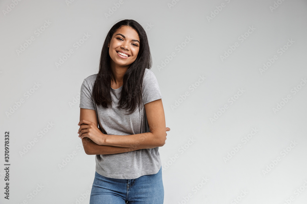 Attractive african american woman isolated Attractive african american woman isolated